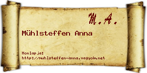 Mühlsteffen Anna névjegykártya