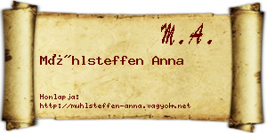 Mühlsteffen Anna névjegykártya
