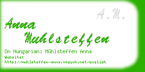 anna muhlsteffen business card