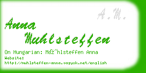 anna muhlsteffen business card